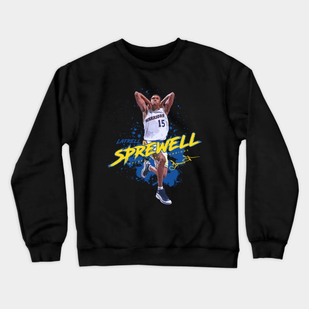 Latrell Sprewell Crewneck Sweatshirt by Juantamad